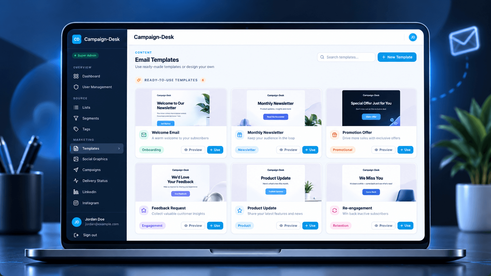 Templates and Social Graphics UI